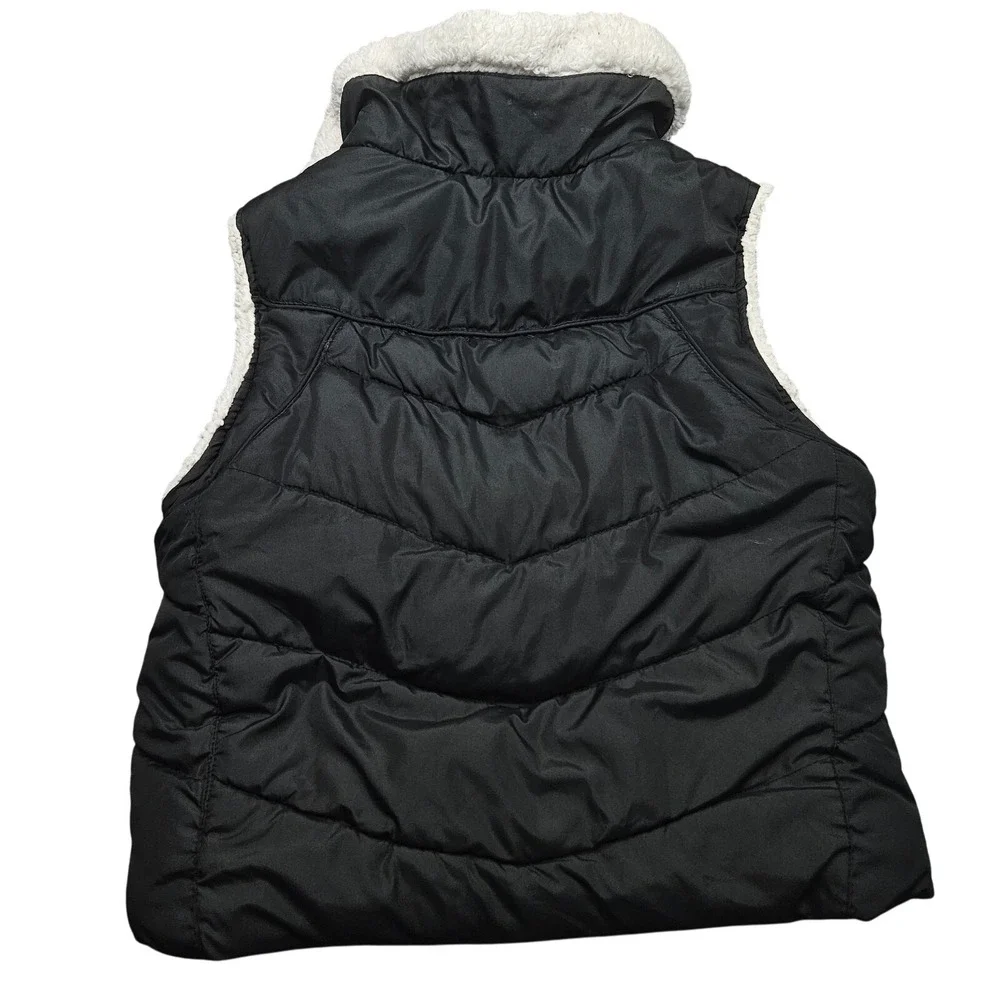 PAO Sport‎ Sherpa Lined Puffer Vest L Black Gorpcore Quilted Insulated Outdoor
